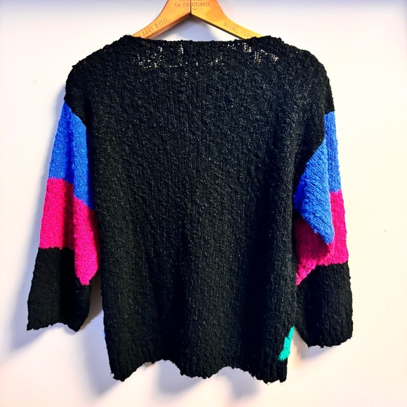 Vintage Allison Smith Black Textured Sweater - Picture 2 of 5